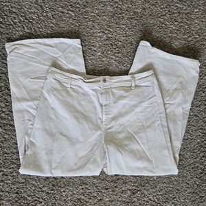 Universal Threads Cream Wide Leg Ankle Denim Pants Size 16
